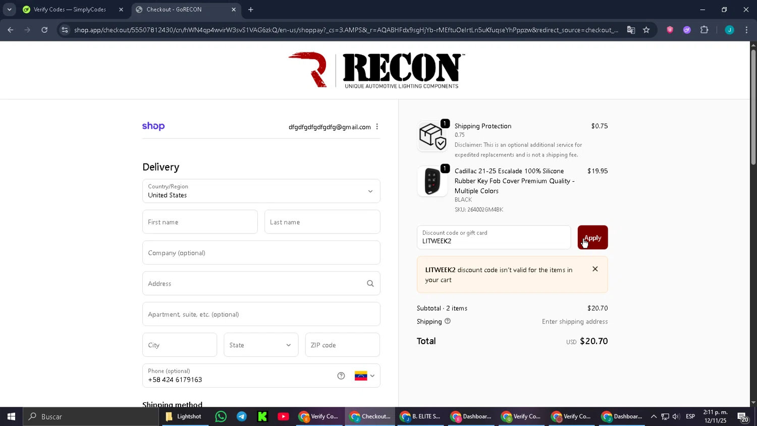 Diadora promo code screenshot showing code DIAREVIEW15 applied at Diadora checkout page. Uploaded by SimplyCodes community member RebateCaptain6440 on Nov 12, 2025