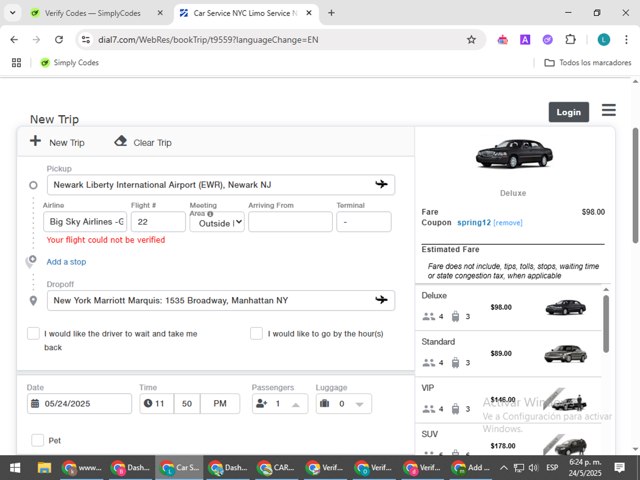 Dial 7 checkout page showing Dial 7 coupon code box | Screenshot taken by SimplyCodes community member on May 24, 2025