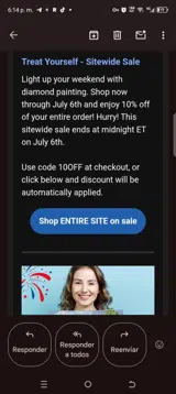 10OFF coupon verification screenshot