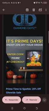 Prime coupon verification screenshot