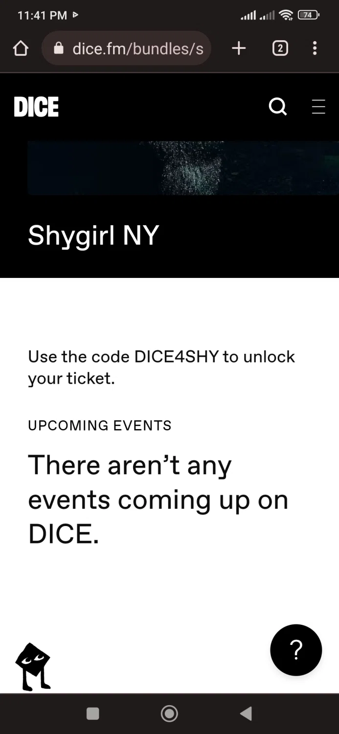 DICE FM checkout page showing DICE FM discount code box | Screenshot taken by SimplyCodes community member on Apr 16, 2023