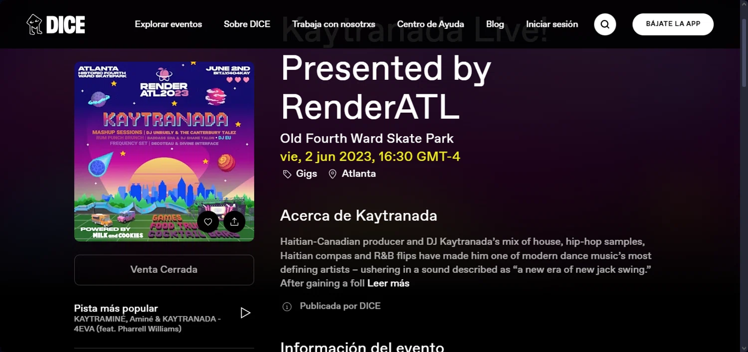 DICE FM discount code screenshot showing code GAFOLLOWERSFRIENDS applied at DICE FM checkout page. Uploaded by SimplyCodes community member Santi_ago on Feb 1, 2025