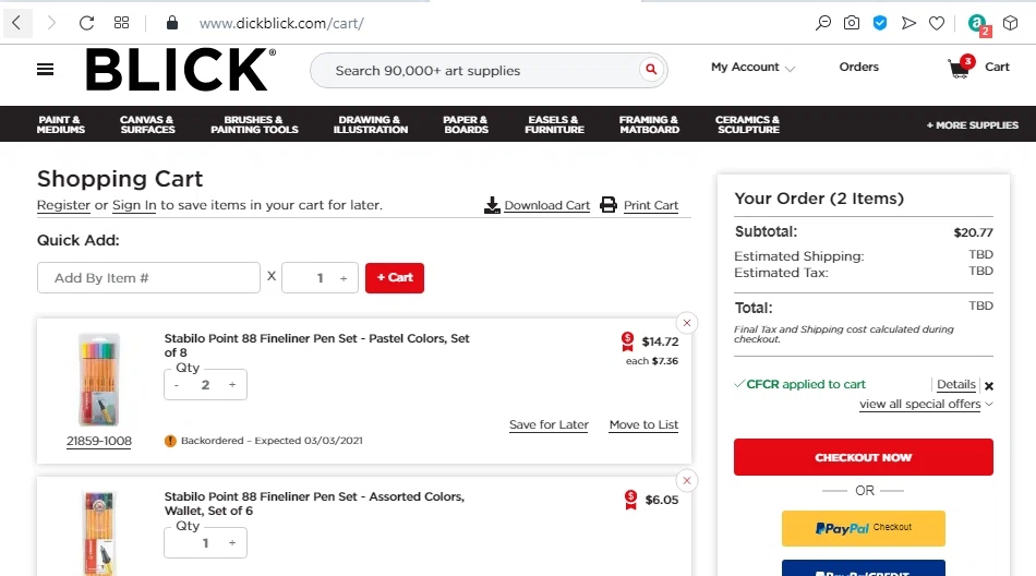 how to use Blick Art Materials coupons