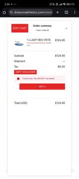 FALLBACK15 coupon verification screenshot