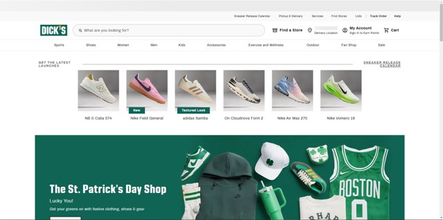 Dick's Sporting Goods checkout page showing Dick's Sporting Goods promo code box | Screenshot taken by SimplyCodes community member on Mar 5, 2025