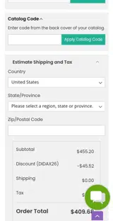 Didax coupon verification screenshot