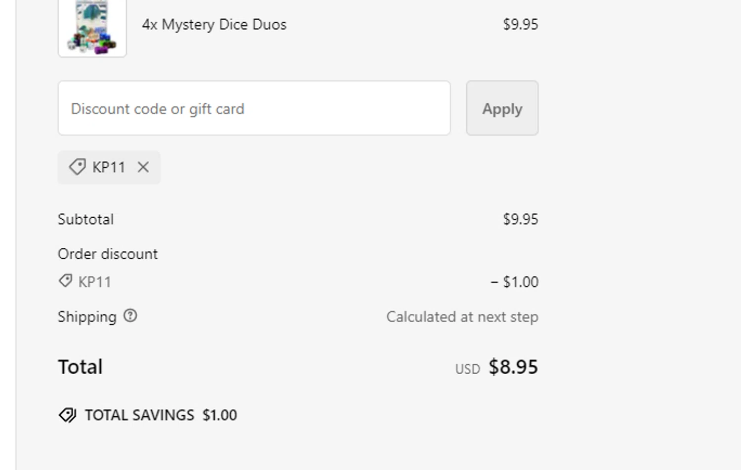 where to use Discount Games Inc promo code box