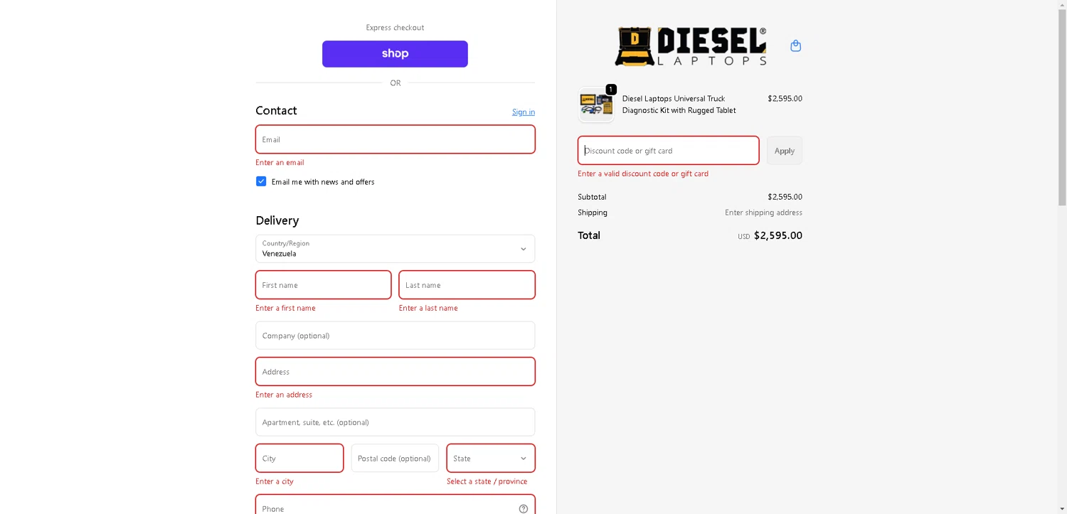 Diesel Laptops discount code screenshot showing code DRBF2025 applied at Diesel Laptops checkout page. Uploaded by SimplyCodes community member BargainCurator5453 on Dec 1, 2025