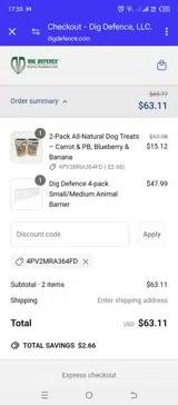 4PV2MRA364FD coupon verification screenshot