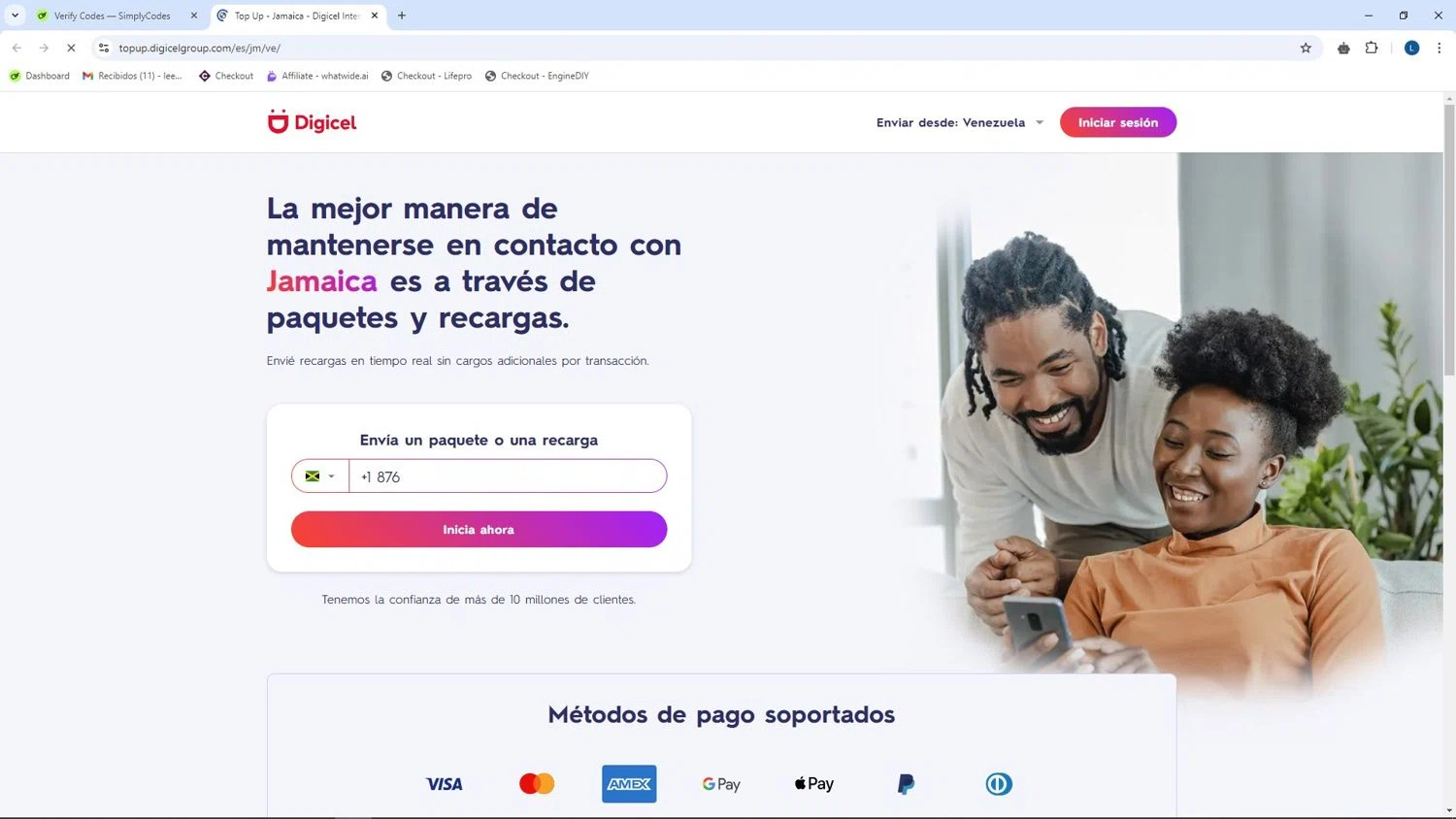 Digicel checkout page showing Digicel promo code box | Screenshot taken by SimplyCodes community member on Sep 10, 2024
