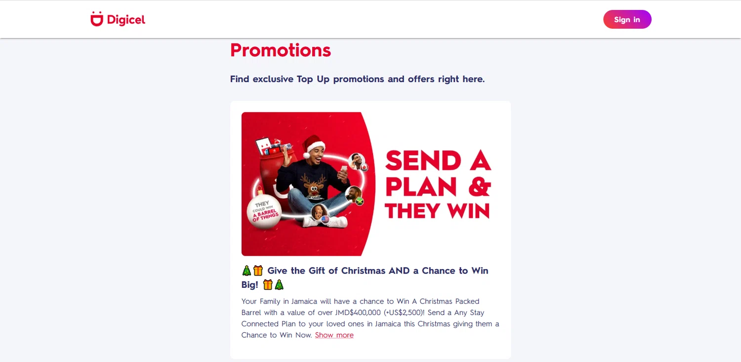 Digicel checkout page showing Digicel promo code box | Screenshot taken by SimplyCodes community member on Nov 27, 2024