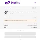 Digitire coupon verification screenshot