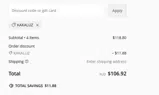 KAKALUZ coupon verification screenshot