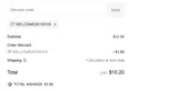 Welcome20135119 coupon verification screenshot