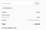 CACALATA coupon verification screenshot