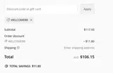 Welcome88 coupon verification screenshot