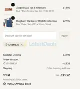 Dingbats Notebooks coupon verification screenshot