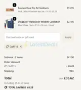 Dingbats Notebooks coupon verification screenshot