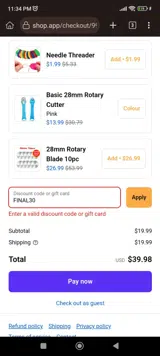 FINAL30 coupon verification screenshot