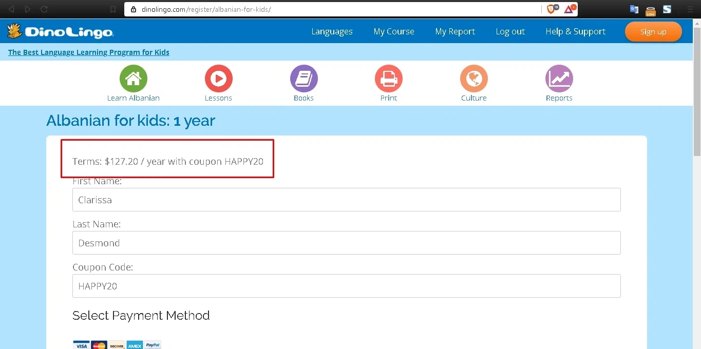 how to use eNotes coupons