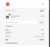 Dio Candle Company coupon verification screenshot