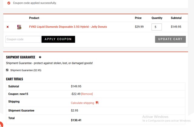 Direct Delta 8 checkout page showing Direct Delta 8 promo code box | Screenshot taken by SimplyCodes community member on Aug 11, 2025