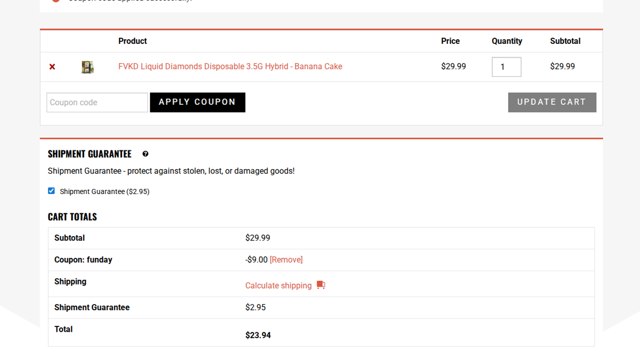 Direct Delta 8 checkout page showing Direct Delta 8 promo code box | Screenshot taken by SimplyCodes community member on Sep 6, 2025