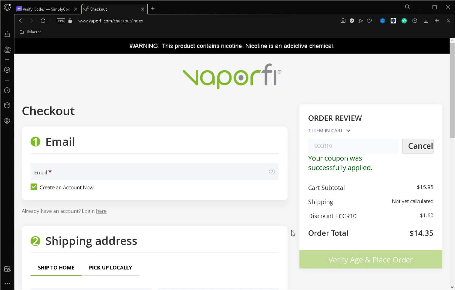 how to use DIRECTVAPOR coupons