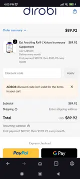 ADBO8 coupon verification screenshot