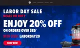 LABORDAY20 coupon verification screenshot