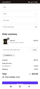 Dirty Coast coupon verification screenshot