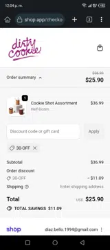 30-OFF coupon verification screenshot