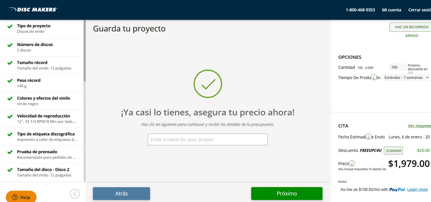 Disc Makers promo code screenshot showing code FREEUPC4U applied at Disc Makers checkout page. Uploaded by SimplyCodes community member jenifer on Nov 16, 2025