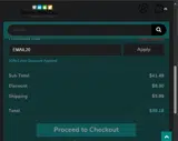 EMAIL20 coupon verification screenshot