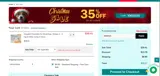 XMAS35 coupon verification screenshot