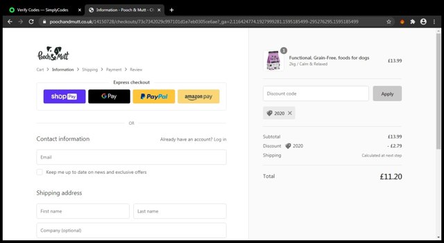 Discount Tire checkout page showing Discount Tire discount code box | Screenshot taken by SimplyCodes community member on Jul 20, 2020