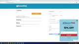 WELCOME10 coupon verification screenshot