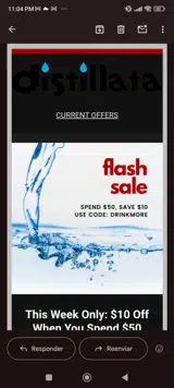 Drinkmore coupon verification screenshot