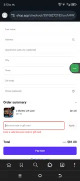 Dive Bar Shirt Club coupon verification screenshot