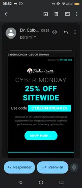 CYBERMONDAY25 coupon verification screenshot