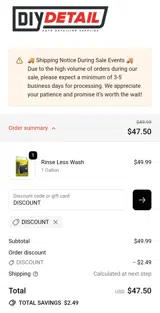 DISCOUNT coupon verification screenshot