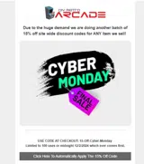 DIY Retro Arcade coupon verification screenshot