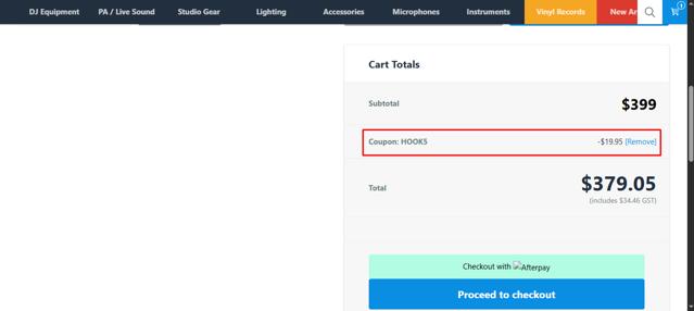 DJ City checkout page showing DJ City promo code box | Screenshot taken by SimplyCodes community member on Sep 14, 2025