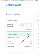 TFXGXT coupon verification screenshot