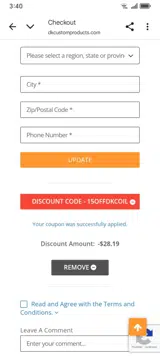15OFFDKCOIL coupon verification screenshot