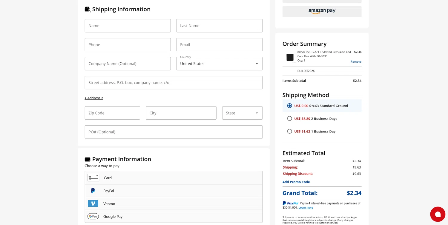DK Hardware Supply promo code screenshot showing code BUILDIT2026 applied at DK Hardware Supply checkout page. Uploaded by SimplyCodes community member SmartChaser6420 on Dec 26, 2025