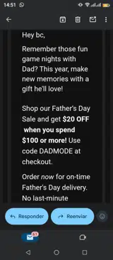 DADMODE coupon verification screenshot
