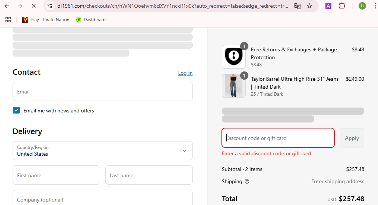 DL1961 coupon code screenshot showing code HRY2R690MF0B applied at DL1961 checkout page. Uploaded by SimplyCodes community member Henyo36 on Aug 4, 2025
