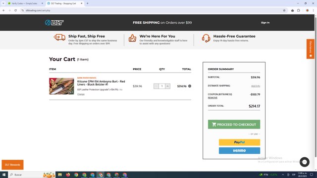 DLT Trading checkout page showing DLT Trading promo code box | Screenshot taken by SimplyCodes community member on Mar 28, 2025