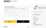 DMSO Store coupon verification screenshot